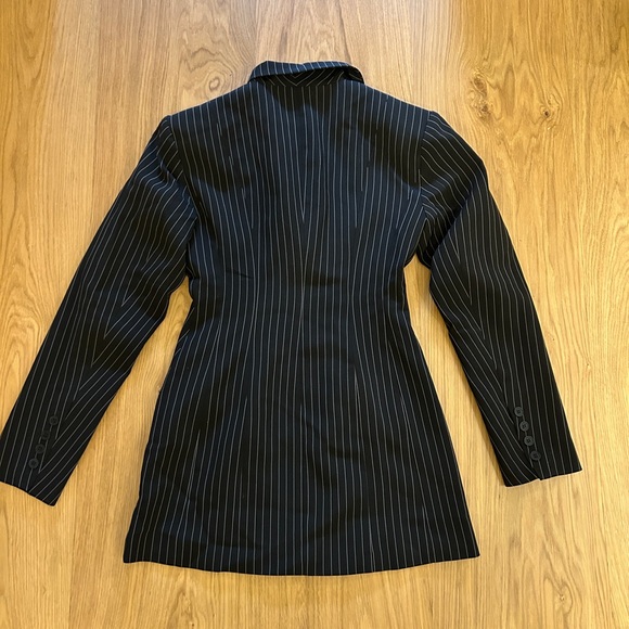 Lioness Navy Pinstripe Women's Blazer Dress - Picture 2 of 5